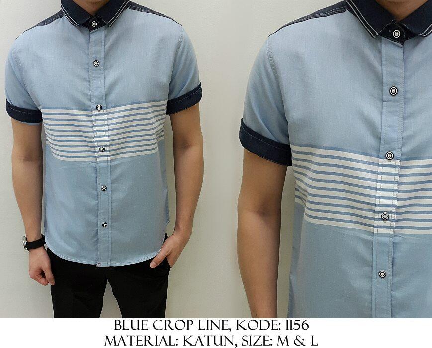 Kemeja Katun Denim Polos/Motif/Printed/Batik
