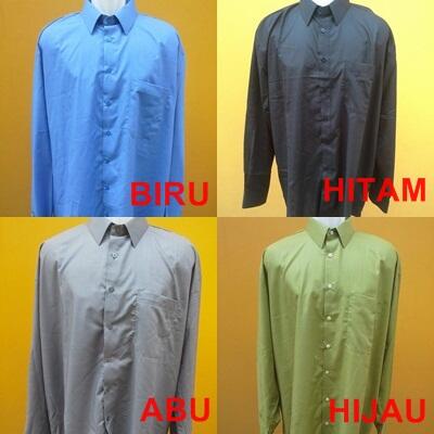 Kemeja Pria BIGSIZE / JUMBO Polos & Motif Ukuran Sampai 8XL Lebar 90cm