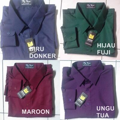 Kemeja Pria BIGSIZE / JUMBO Polos & Motif Ukuran Sampai 8XL Lebar 90cm