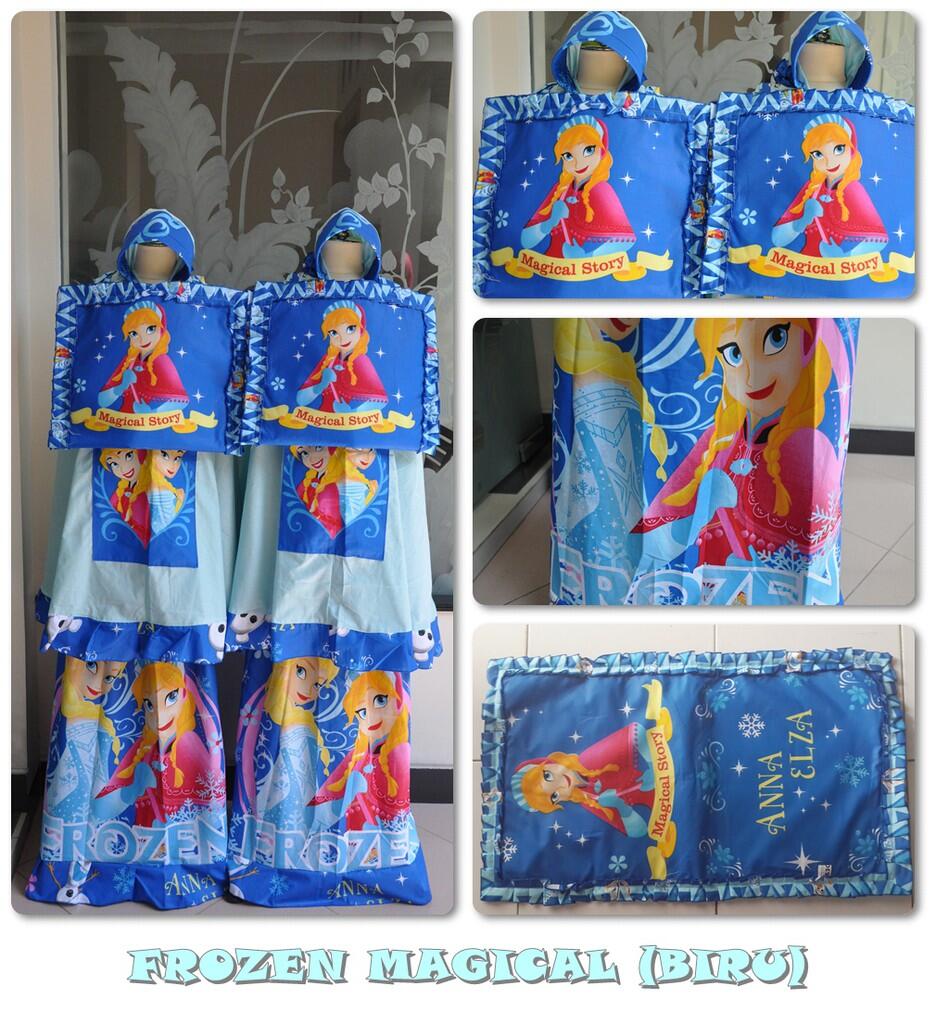 Mukena Anak Frozen Biru Magical