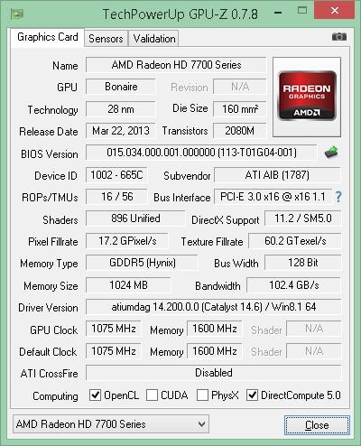 JUAL VGA PCI-E HIS AMD Radeon 7790 iPower IceQX2 1GB GDDR5
