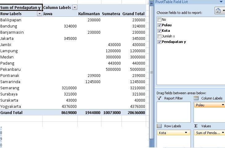 buat pemula cara mengolah data mengunakan pivot excel 2007