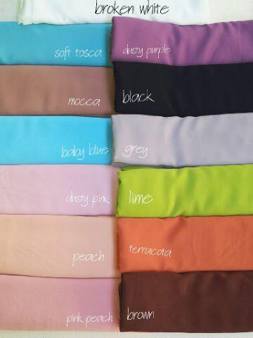 Khimar bahan ceruti 3 layers