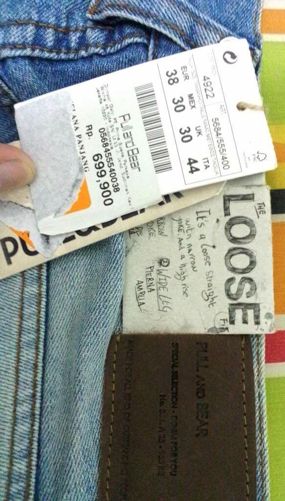 Celana Pjg Cowok Pull and Bear ukuran 30 Original