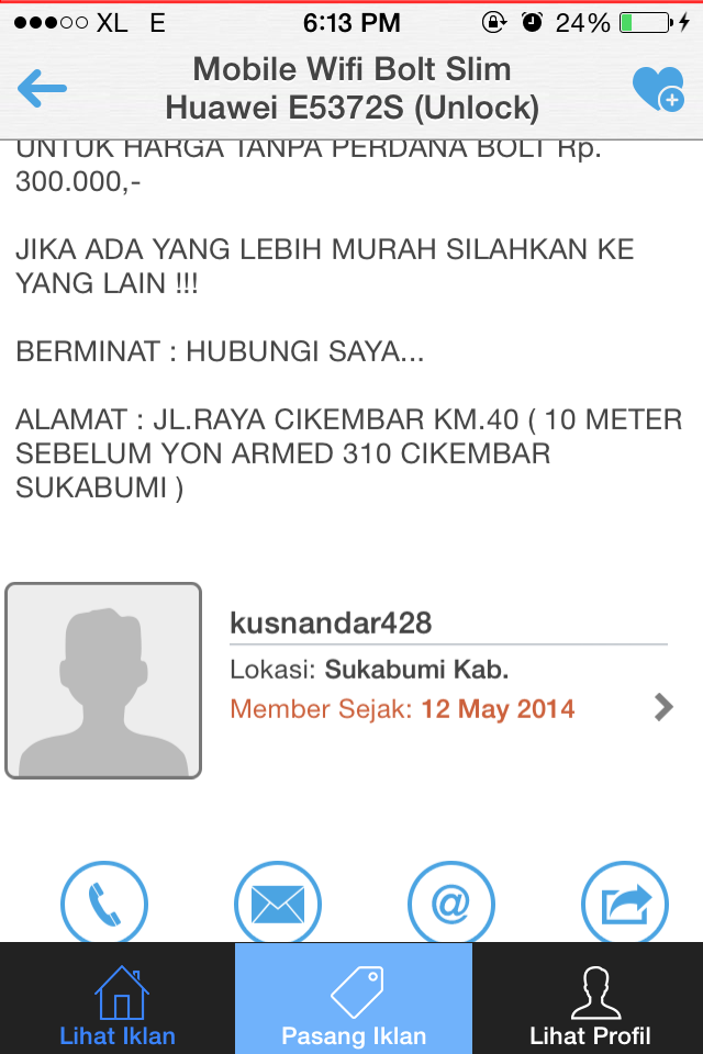 Hati - Hati Penipuan ke Rekening BNI 0260516992 a/n R Dicky Pratama di OLX