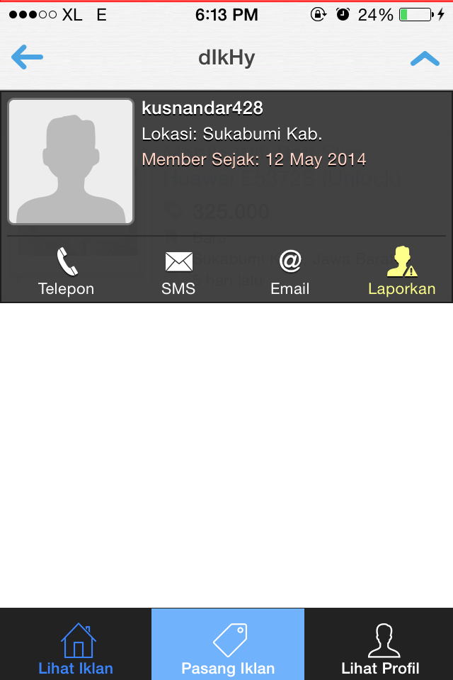 Hati - Hati Penipuan ke Rekening BNI 0260516992 a/n R Dicky Pratama di OLX