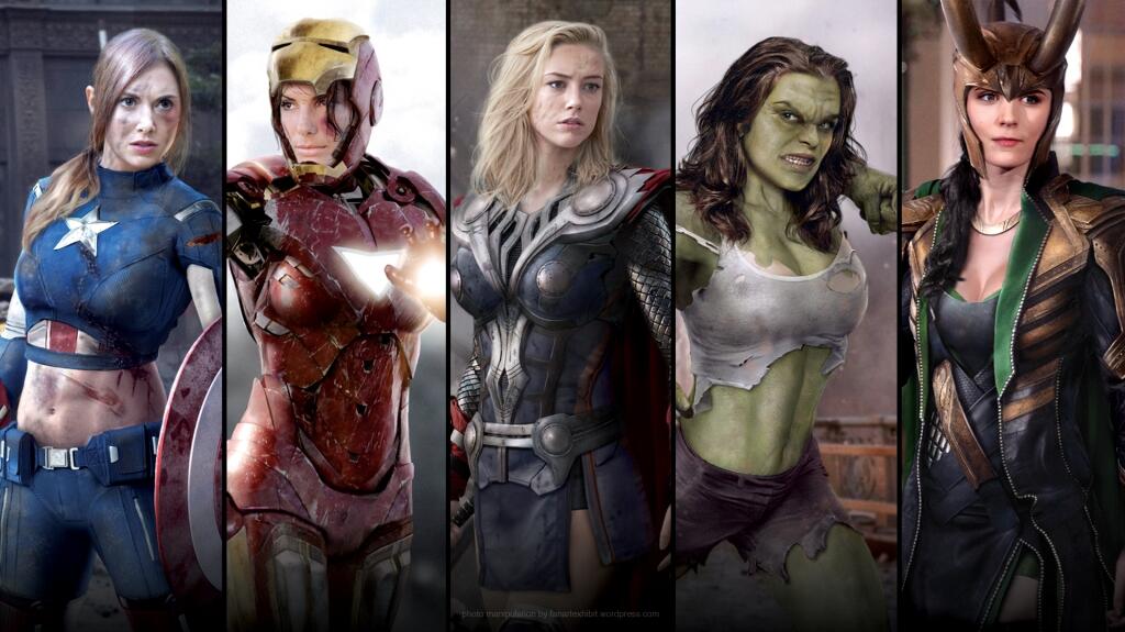 ## 5 TOKOH THE AVENGERS VERSI CEWEK DI DUNIA NYATA# BENING2 GAN + BB dikit 