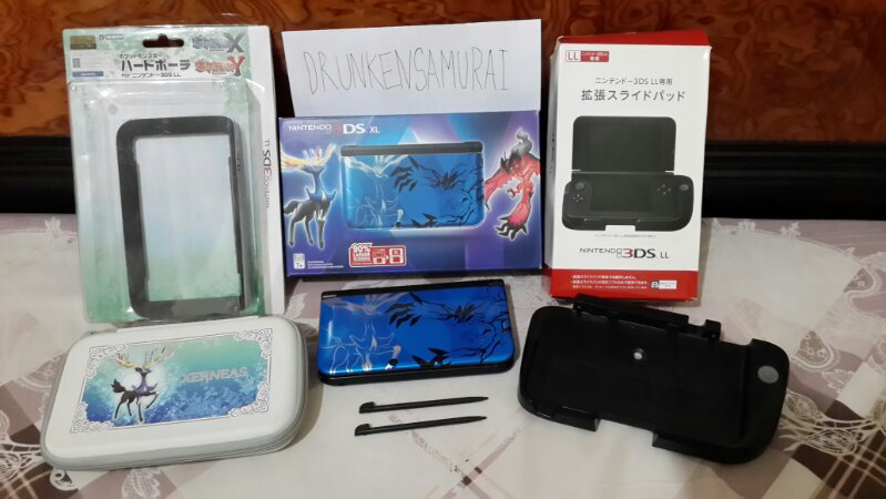WTS 3ds xl pokemon xy edition(blue)+CPP xl+Hori hard case pokemon xy+rune factory 4