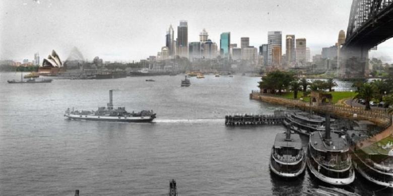 Foto Unik Kenampakan Australia dan Sydney 100 Tahun Lalu dan Sekarang