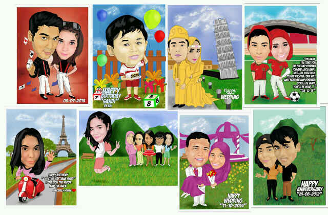 Jual Jasal Design wpap, Lukisan, sketsa, kalikatur, siluet