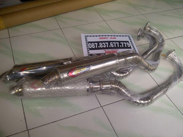 Knalpot Cream-pie Racing Yogyakarta |Knalpot Creampie Stenlis Matik MIO Beat Vario