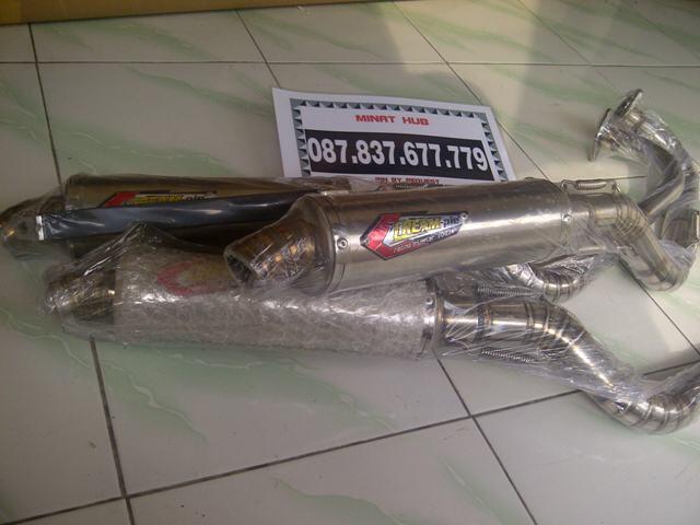 Knalpot Cream-pie Racing Yogyakarta |Knalpot Creampie Stenlis Matik MIO Beat Vario