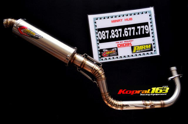 Knalpot Cream-pie Racing Yogyakarta |Knalpot Creampie Stenlis Matik MIO Beat Vario