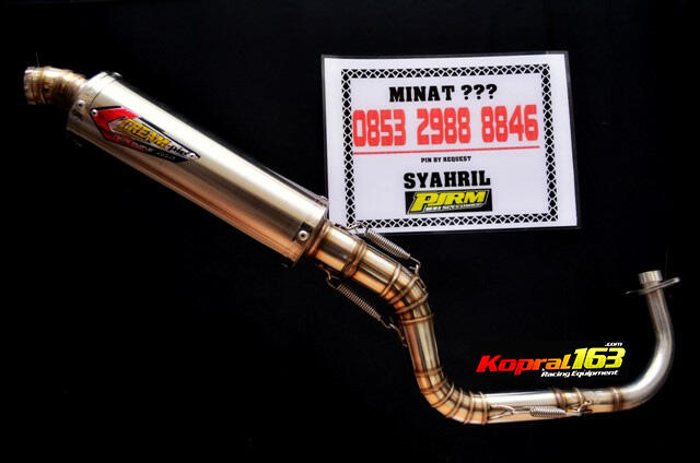 Knalpot Cream-pie Racing Yogyakarta |Knalpot Creampie Stenlis Matik MIO Beat Vario