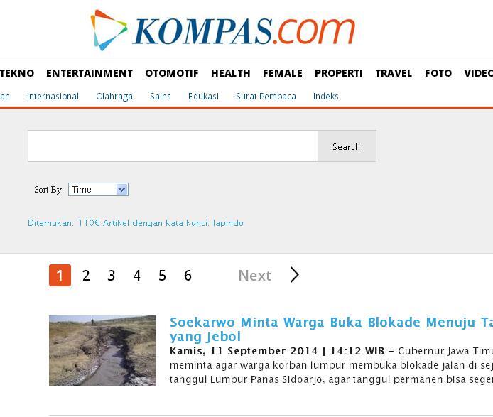 Ternyata Viva.co.id paling pelit menampilkan berita tentang LAPINDO