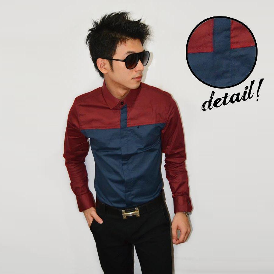 Kemeja Cowok Two Colours