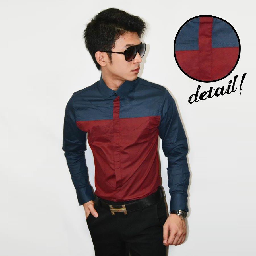 Kemeja Cowok Two Colours