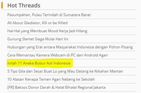 &#91;Mantap&#93; Nih Gan Aneka Olahan Bubur Asli Indonesia &#91;Ada Bubur Norman&#93;