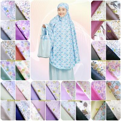 Grosir dan Ecer Mukena Katun Jepang Kualitas OKE harga MURMER lengkap tas+sajadah