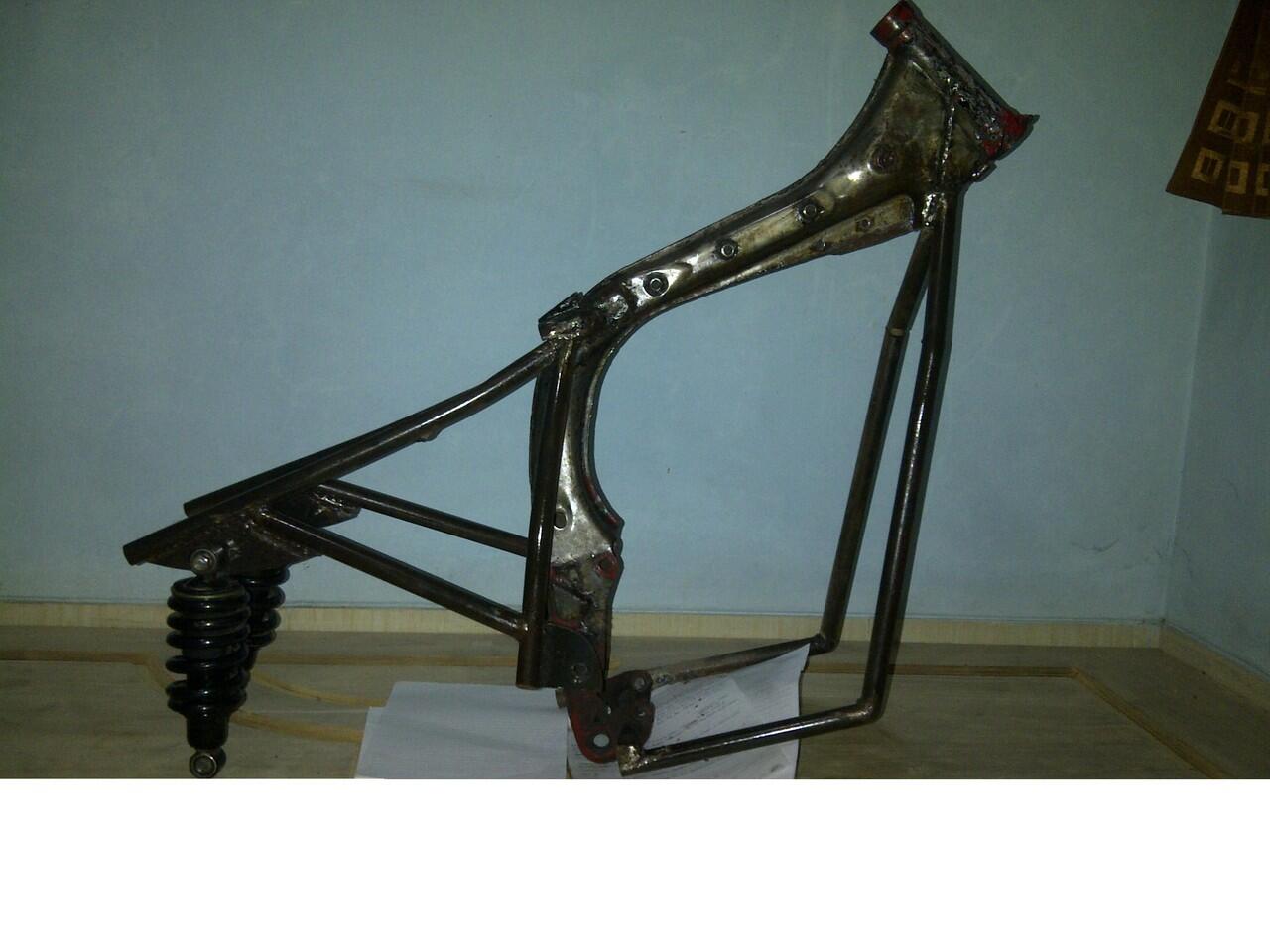 rangka cb, rangka bobber, tromol, shock belakang mx, rengkas tiger