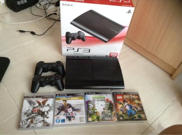 PS3 Super Slim 500gb Ori + 2 Stik Ori Wireless COD Depok