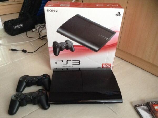 PS3 Super Slim 500gb Ori + 2 Stik Ori Wireless COD Depok
