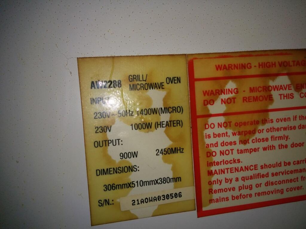 wts grill / microwave aowa aw 2288 surabaya