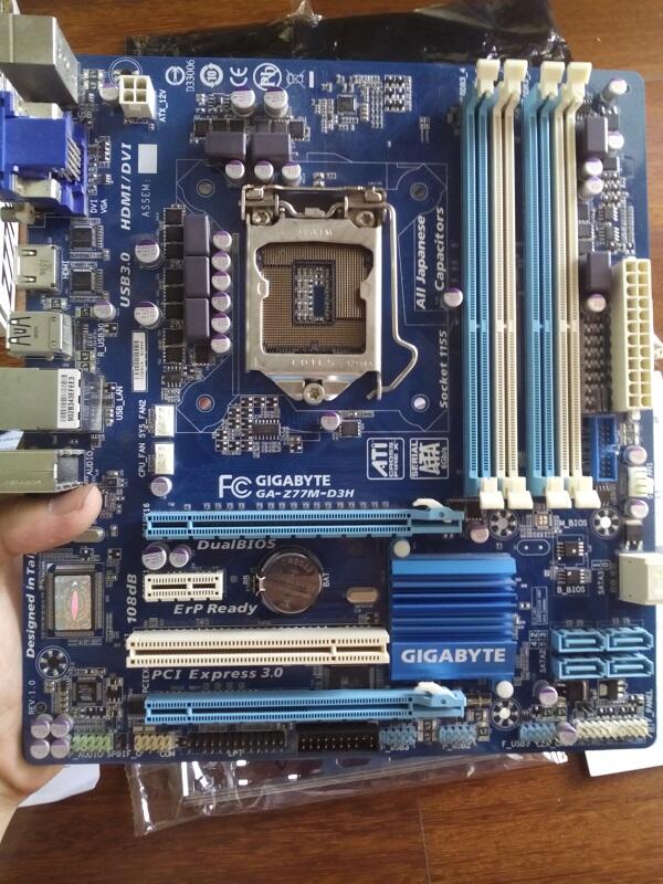 Mobo Gigabyte GA-Z77M-D3H (LGA1155, Z77, DDR3) Fullset REKBER JOGJA