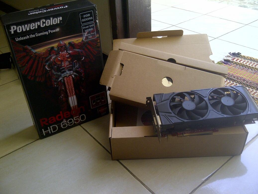 GPU HI-END POWERCOLOR 6950, FULLSET, SEGEL UTUH, TERMURAH, REKBER, garansi personal