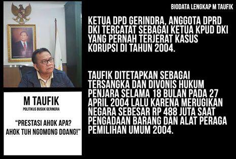 M. TAUFIK : PRESTASI AHOK TUH APA? AHOK TUH NGOMONG DOANG !!!!