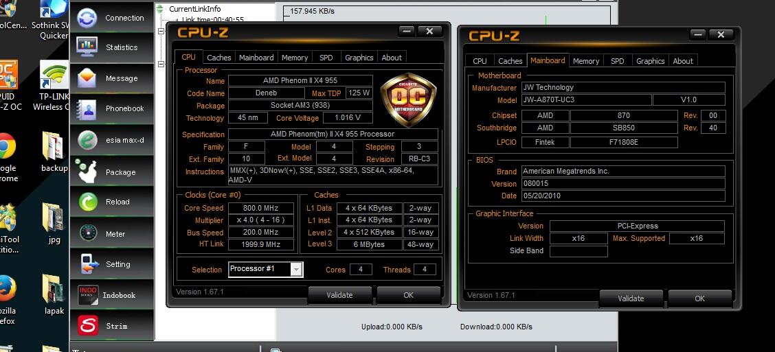 phenom x4 955 + mobo JW-A870T-UC3 muraah