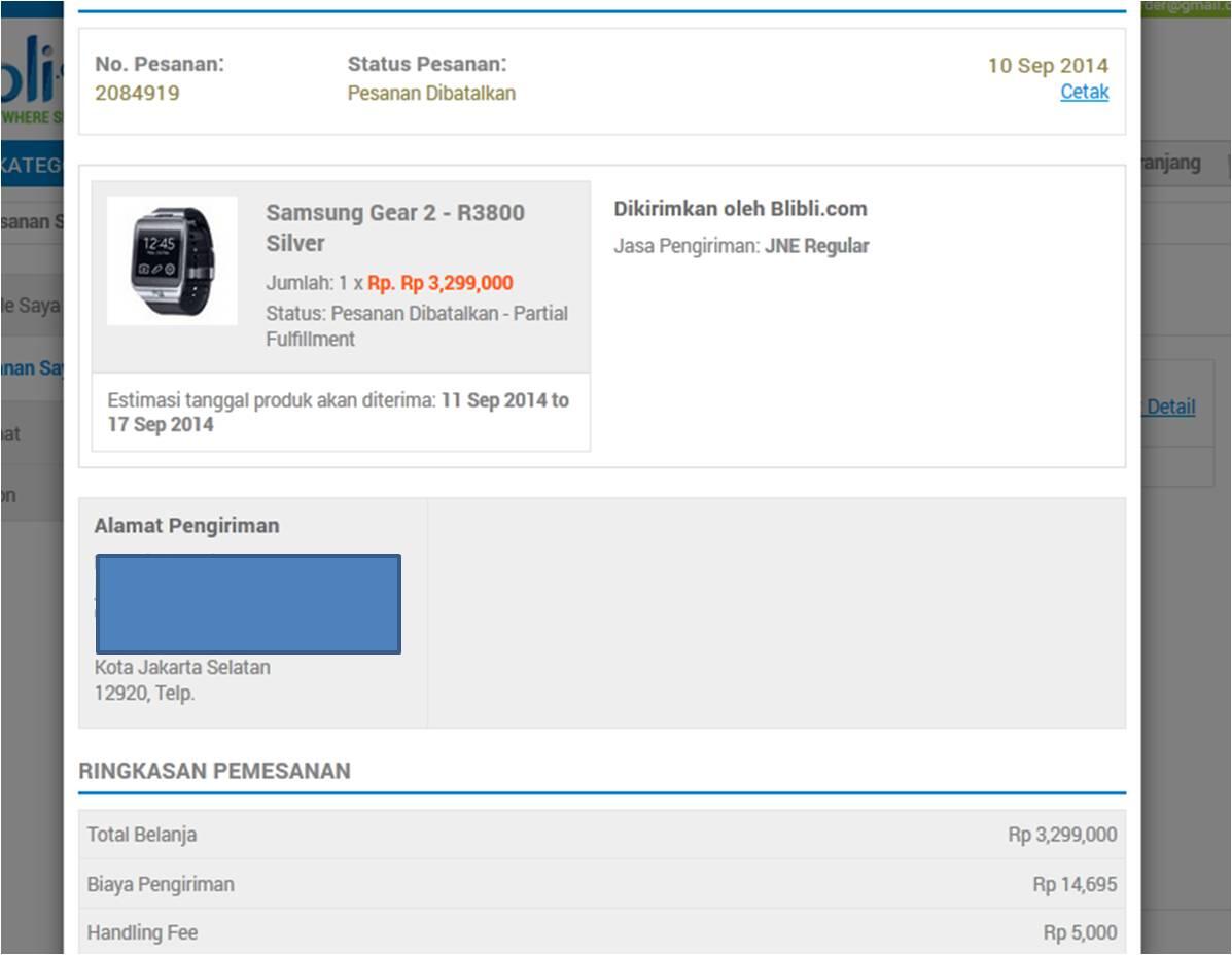 &#91;Curhat&#93; kecewa berat belanja di Blibli.com 5 hari nunggu akhirnya refunds