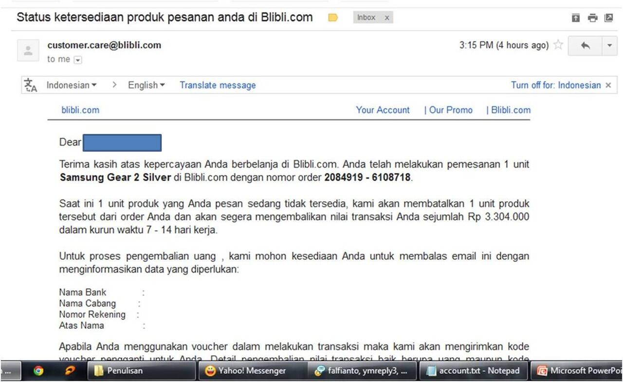&#91;Curhat&#93; kecewa berat belanja di Blibli.com 5 hari nunggu akhirnya refunds