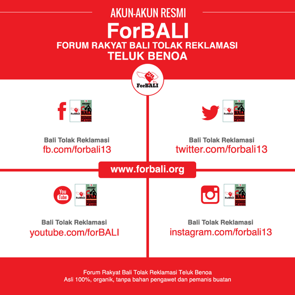 Kronologis Tolak Reklamasi Teluk Benoa by @ForBali13