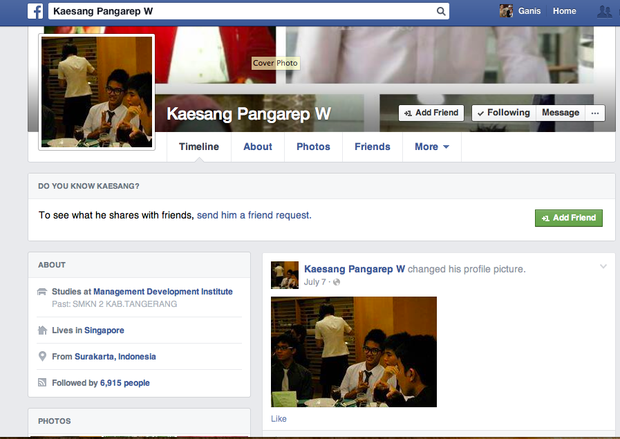Akun Facebook Palsu Anak Jokowi