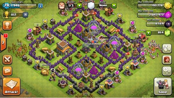 jual ID clash of clans (coc) townhall 8