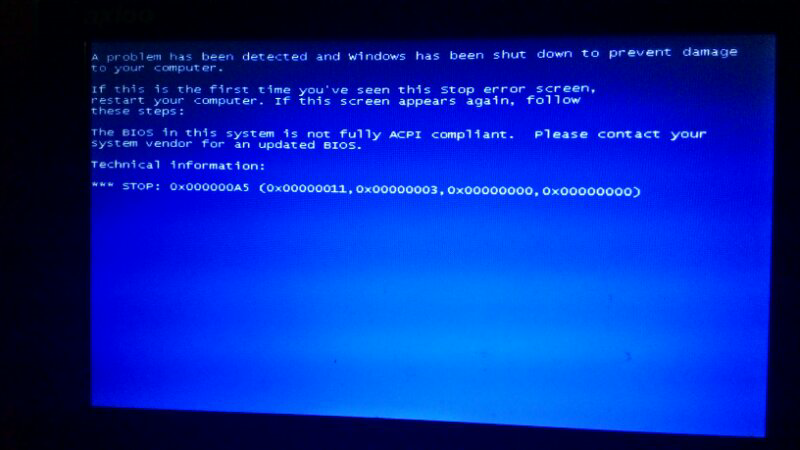 [Help] axioo pico blue screen