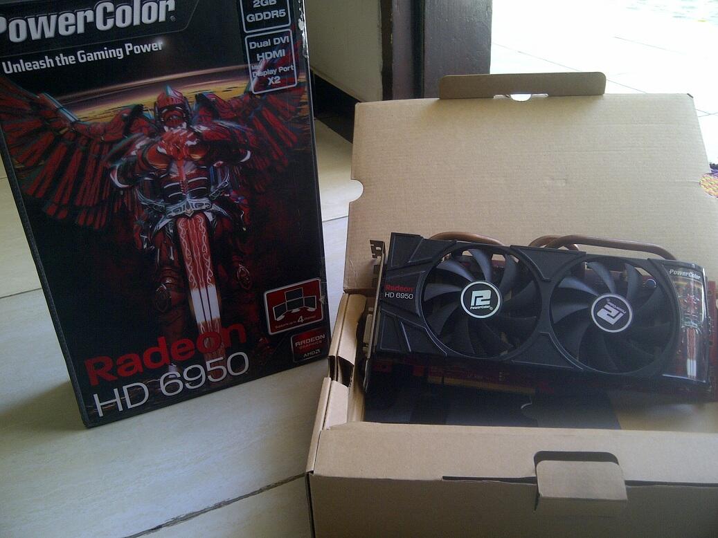 VGA POWER COLOR 6970 (UNLOCK) 2gb, FULLSET, TERMURAH, REKBER, garansi personal