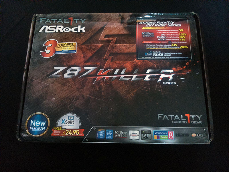 Mobo ASRock Z87 FATALITY KILLER...Fullset Kinyis Kinyis...(MALANG)