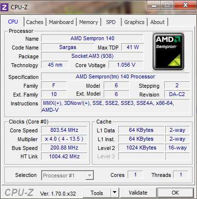 GIGABYTE M52L-S3 + SEMPRON 140