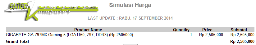 Gress New jual murah : GIGABYTE GA-Z97XMX - 5 IINTEL SOKET 1150 nego