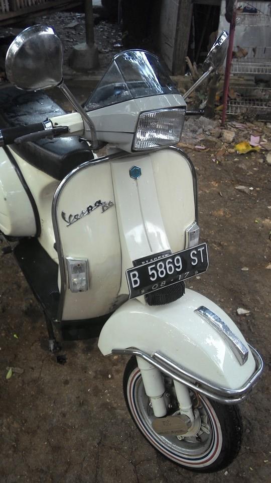 Terjual Turun harga Vespa Excel 150cc 1994 putih bogor 