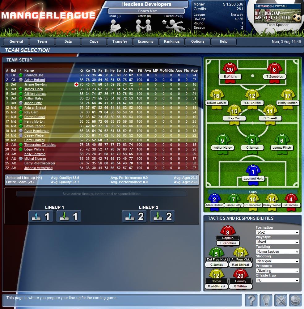 Manager League - Online Footbal Manager - Part 6