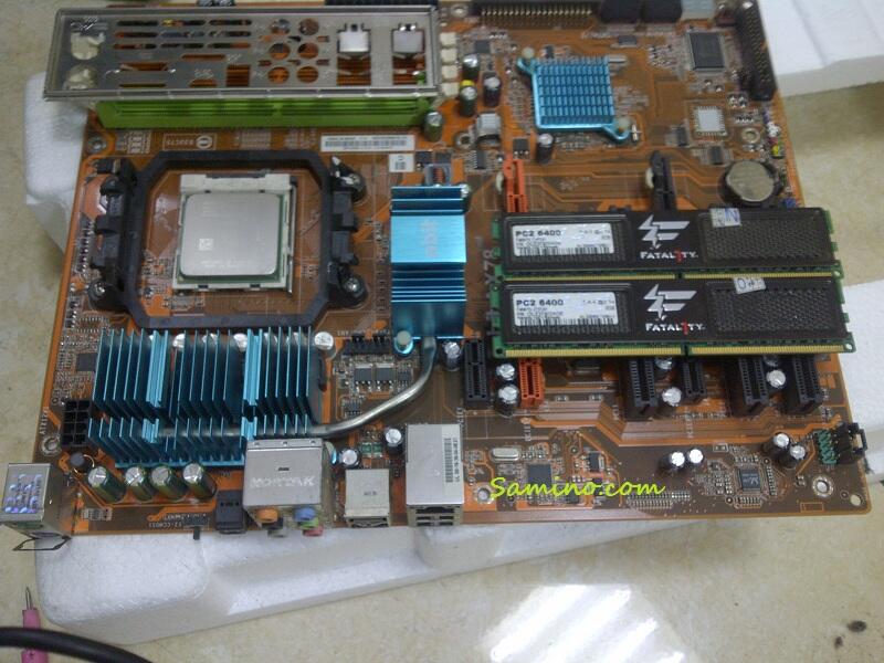 paketan phenom 1 x4 9550 + abit AX78 + ocz 2x2gb ddr2 murah bandung..