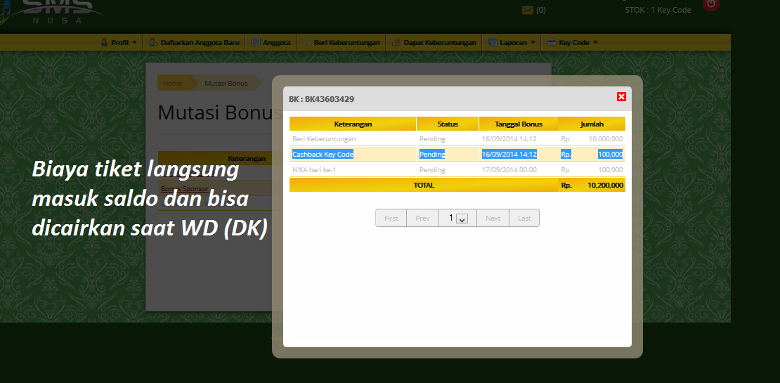 ★★★★★ &#91;rey5800&#93; Referral Cash Back 100% - SMS NUSA - Bukan Binari tapi Matahari