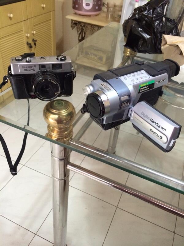 Kamera Seagull KJ-1 & Handycam Sony (antik)