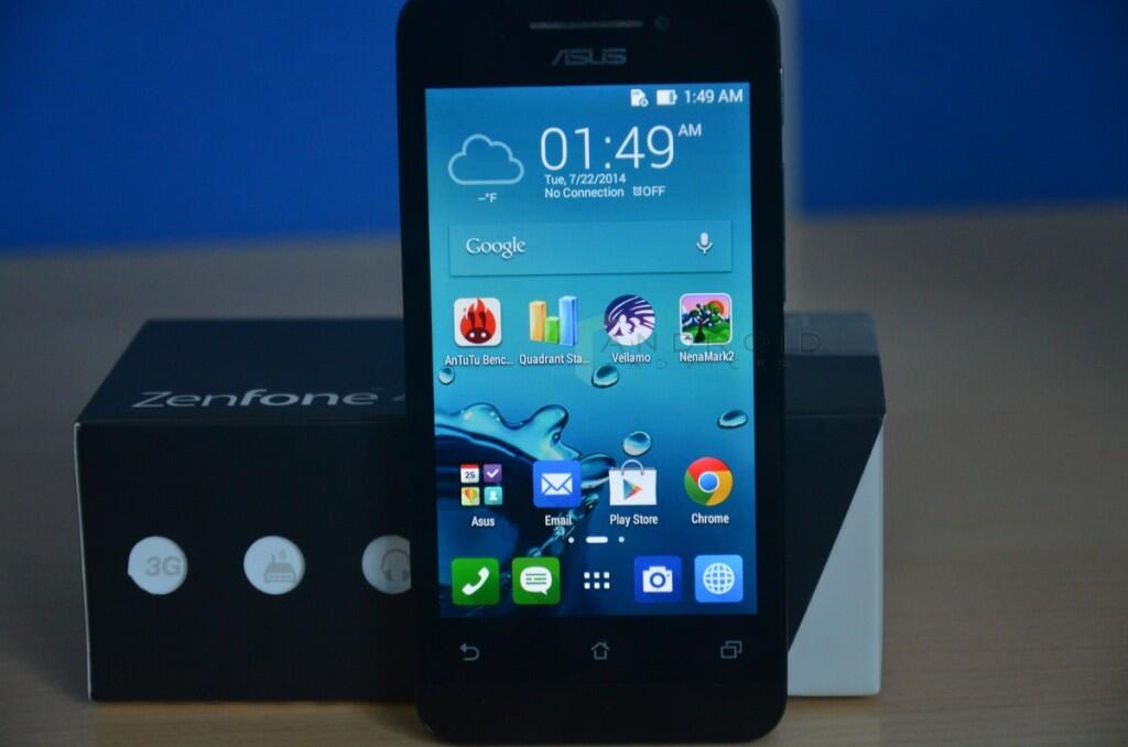 NEW ASUS ZENFONE 4 Ram 1G/ 8G QUAD.C CAM 5MP 2SIM ON GGLAS GARANSI 1TH TAM & DIST
