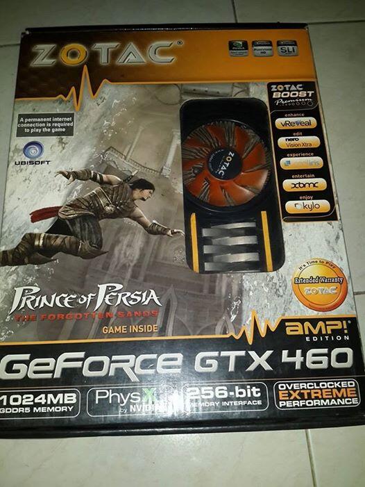 VGA CARD ZOTAC NVIDIA GTX 460 AMP 1 GB DDR5 256 BIT (BOGOR)