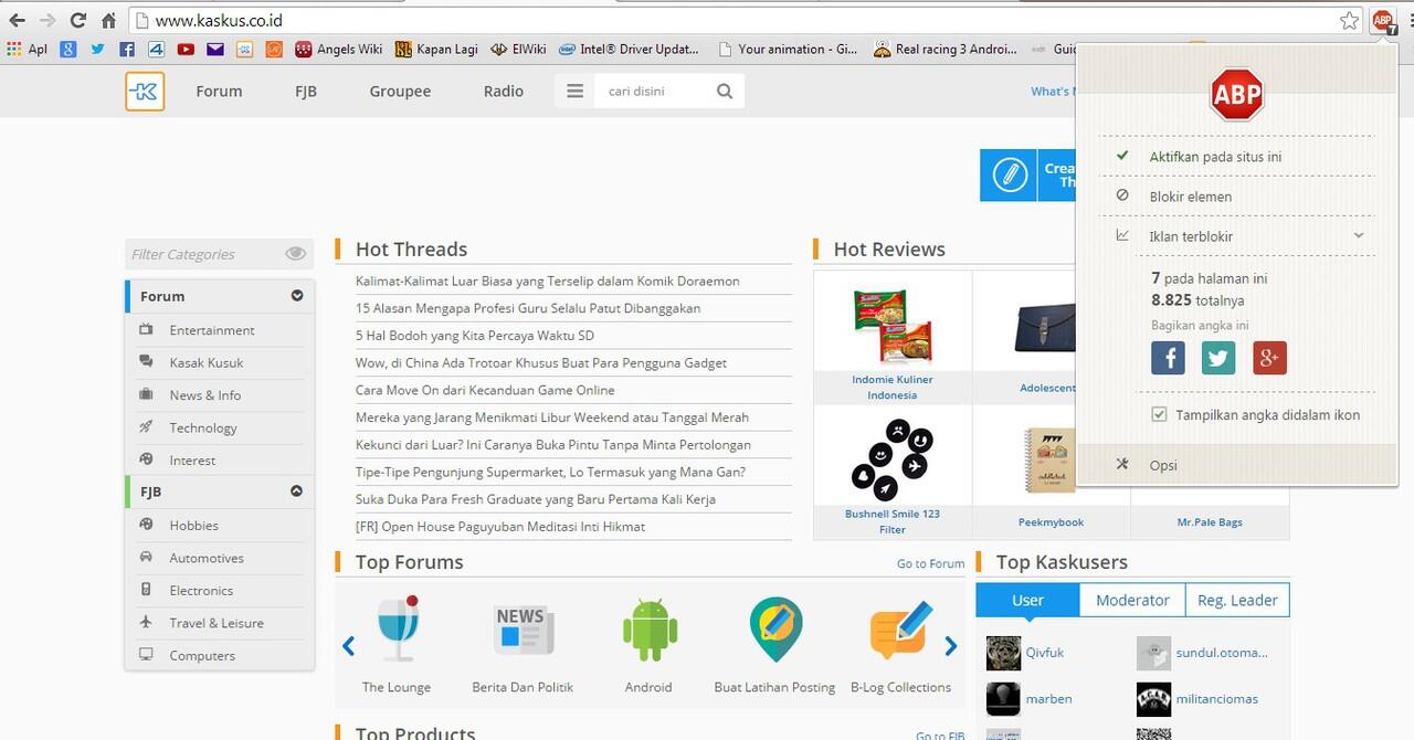 Cara Block Iklan Bandel di KASKUS , Website, dll