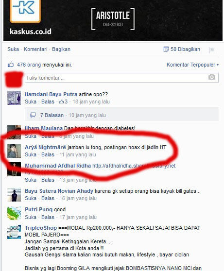 Nemu Beginian di FB kaskus, Jagoan Nih Gan !!!